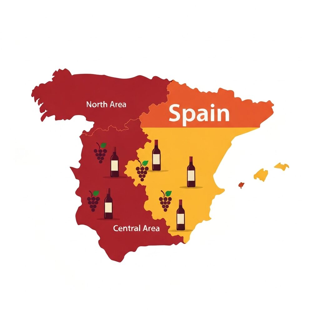スペインワイン主要産地マップ