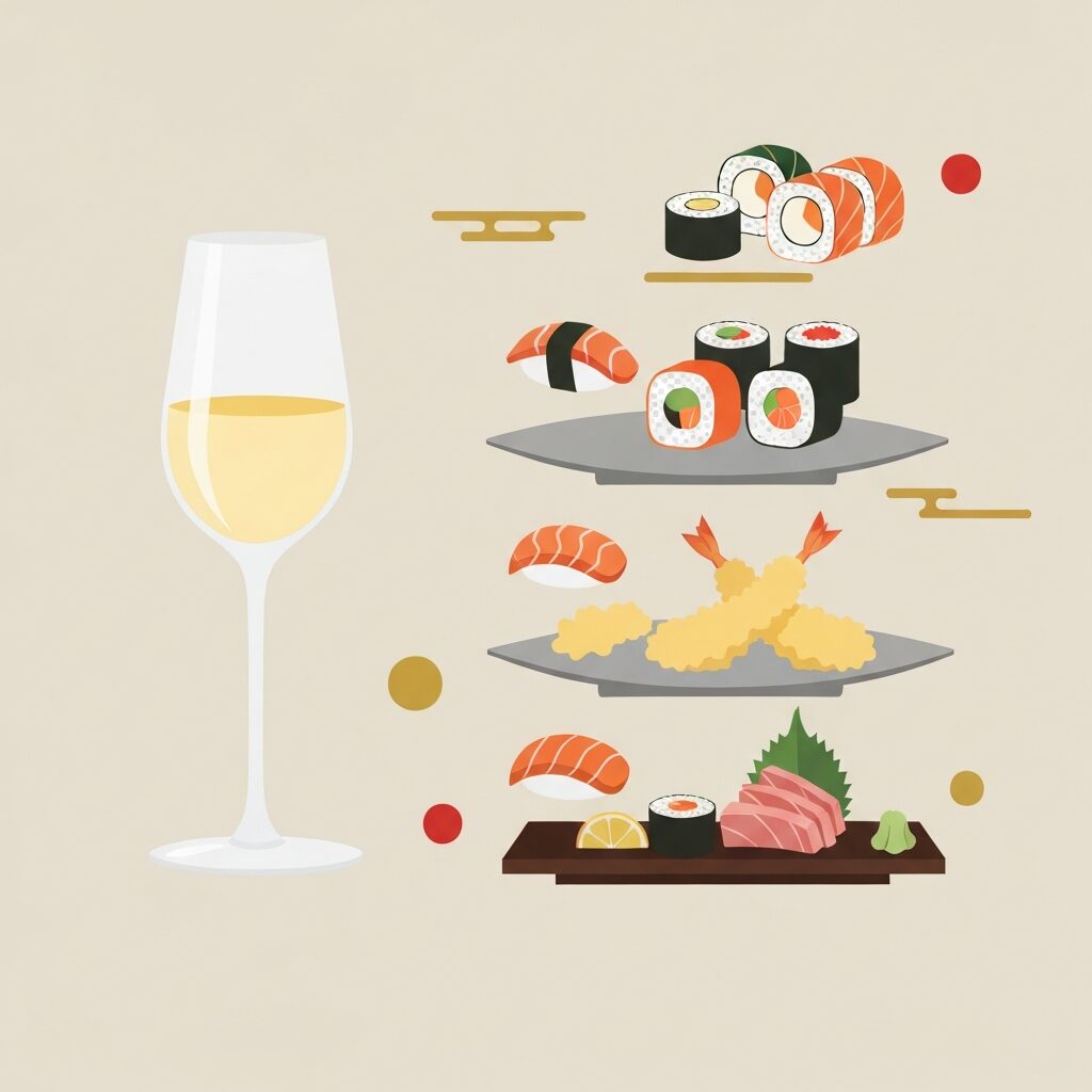 ポルトガルワインと和食のペアリング早見表イラスト
