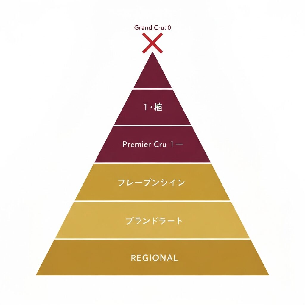 ポマールの格付けピラミッド(グランクリュ・プルミエクリュ・村名・地方)